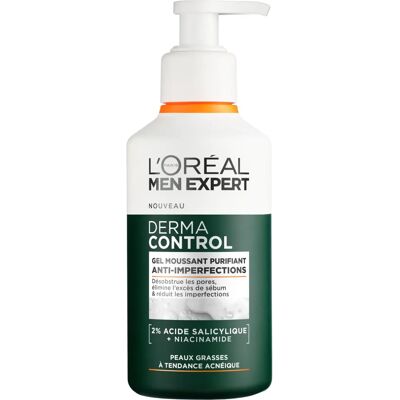 L'Oréal Paris Men Expert Derma Control Oczyszczający piankowy żel - Żel do twarzy L'Oréal Paris Men Expert Derma Control Oczyszczający piankowy żel - Żel do twarzy