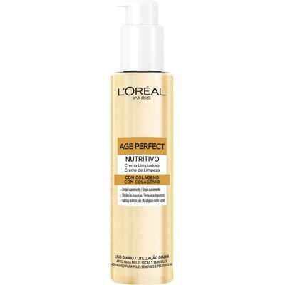 L'Oréal París Age Perfect Crema de Limpieza con Colágeno - Crema limpiadora para piel madura L'Oréal París Age Perfect Crema de Limpieza con Colágeno - Crema limpiadora para piel madura