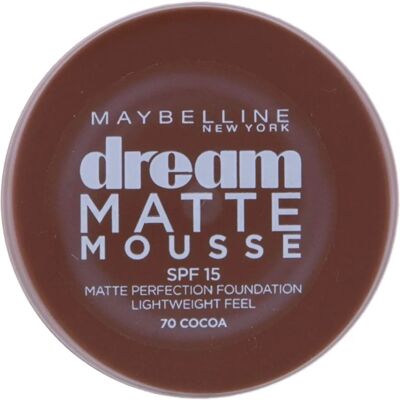 Maybelline Modèle fps18 - Fond de teint - Cacao - Micro-foam, Respirant, Effet peau de pêche - Publicité Maybelline Modèle fps18 - Fond de teint - Cacao - Micro-foam, Respirant, Effet peau de pêche - Publicité