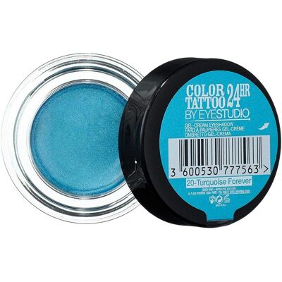 Fard à paupières gel Color Tattoo 24H - Turquoise Maybelline - Publicité Fard à paupières gel Color Tattoo 24H - Turquoise Maybelline - Publicité