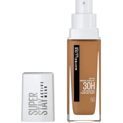 Fond de Teint Liquide Superstay Activewear 30h Maybelline 60-caramel - Publicité Fond de Teint Liquide Superstay Activewear 30h Maybelline 60-caramel - Publicité
