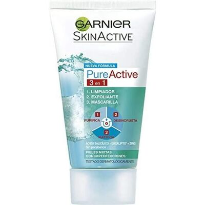 Garnier Pure Active 3-em-1 Gel de Limpeza para Pele Oleosa Garnier Pure Active 3-em-1 Gel de Limpeza para Pele Oleosa