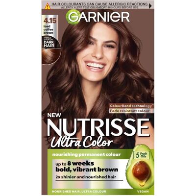 Garnier Nutrisse 4.15 Iced Coffee Brown Permanent Hair Colour - Hair Colour Garnier Nutrisse 4.15 Iced Coffee Brown Permanent Hair Colour - Hair Colour
