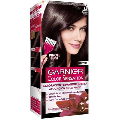 Garnier Dark Brown Hair Dye - Permanent Color Sensation 3 - 110 g Garnier Dark Brown Hair Dye - Permanent Color Sensation 3 - 110 g