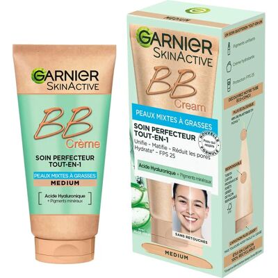 Crème BB Garnier SkinActive pour peaux mixtes à grasses SPF 25 - Publicité Crème BB Garnier SkinActive pour peaux mixtes à grasses SPF 25 - Publicité