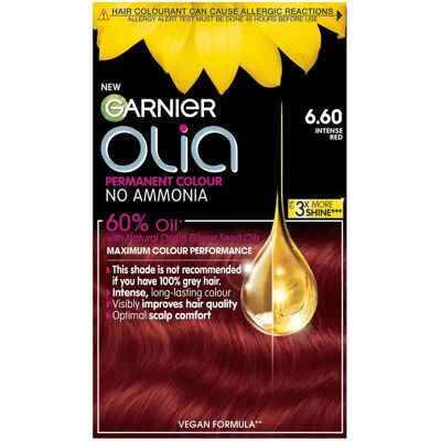 Garnier Olia Intense Red Hair Dye - Permanent, Oil-Powered Garnier Olia Intense Red Hair Dye - Permanent, Oil-Powered