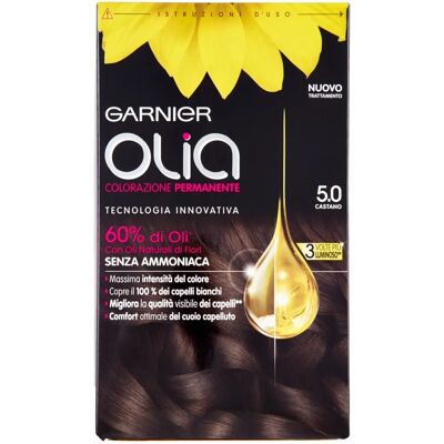 Garnier Olia Coloration Permanente Sans Ammoniaque 5,0 Châtain - Coloration Capillaire - Publicité Garnier Olia Coloration Permanente Sans Ammoniaque 5,0 Châtain - Coloration Capillaire - Publicité