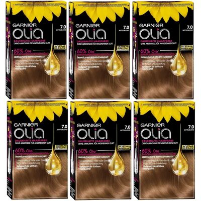 Coloration Garnier Olia 7,0 Biondo - Sans ammoniaque, Activée à l’huile - Publicité Coloration Garnier Olia 7,0 Biondo - Sans ammoniaque, Activée à l’huile - Publicité