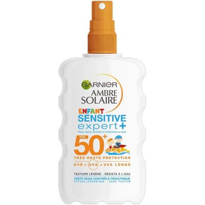 Garnier Ambre Solaire Spray Enfant SPF 50+ Sun - Publicité Garnier Ambre Solaire Spray Enfant SPF 50+ Sun - Publicité