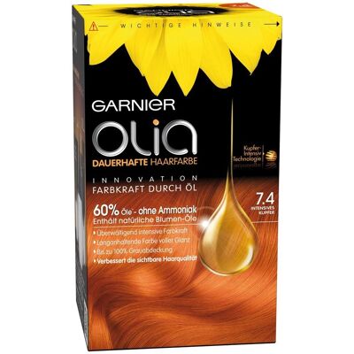 GARNIER Olia Permanente Haarfarbe 7.4 Intensiv Kupfer - Haarfarbe GARNIER Olia Permanente Haarfarbe 7.4 Intensiv Kupfer - Haarfarbe