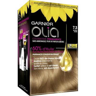 Coloration Permanente Garnier Olia N° 7.3 Blond Doré Coloration Permanente Garnier Olia N° 7.3 Blond Doré
