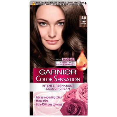 Garnier Deep Brown Hair Dye - Permanent, Long-lasting, Mirror Shine Garnier Deep Brown Hair Dye - Permanent, Long-lasting, Mirror Shine