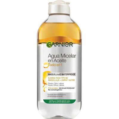 Eau Micellaire à l'Huile Skin Active de Garnier - Démaquillant Waterproof Eau Micellaire à l'Huile Skin Active de Garnier - Démaquillant Waterproof