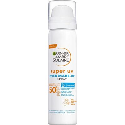 Garnier Ambre Solaire Super UV Over Make-up Spray SPF 50 - Protection solaire Garnier Ambre Solaire Super UV Over Make-up Spray SPF 50 - Protection solaire