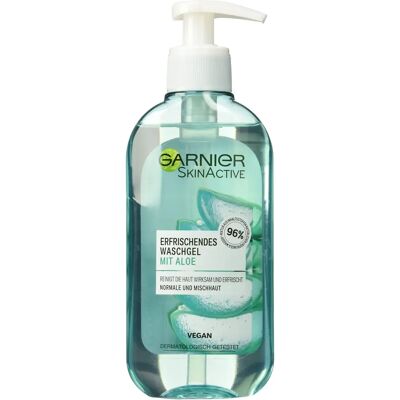 Garnier Skin Active Aloe Gel de limpeza - Gel de limpeza facial Garnier Skin Active Aloe Gel de limpeza - Gel de limpeza facial