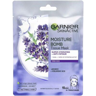 Garnier Moisture Bomb Lavender Hydrating Face Sheet Garnier Moisture Bomb Lavender Hydrating Face Sheet