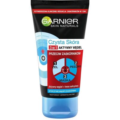 Garnier Pure Active Schwarze Gesichtsmaske mit Aktivkohle - Gesichtsmasken und Reinigungs-Gel Garnier Pure Active Schwarze Gesichtsmaske mit Aktivkohle - Gesichtsmasken und Reinigungs-Gel