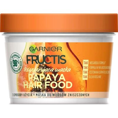 GARNIER Hair Food Papaya Masque 3-en-1 - Masque capillaire réparateur et nourrissant - Publicité GARNIER Hair Food Papaya Masque 3-en-1 - Masque capillaire réparateur et nourrissant - Publicité