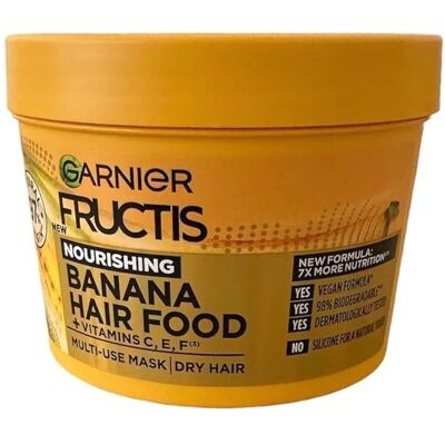 Garnier Fructis Banana Hair Food - Masque nourrissant pour cheveux secs 390 ml - Publicité Garnier Fructis Banana Hair Food - Masque nourrissant pour cheveux secs 390 ml - Publicité