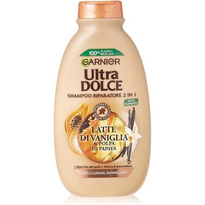 Garnier - Ultra Dolce Vaniglia & Papaya - 300 ml - Shampoo - Publicité Garnier - Ultra Dolce Vaniglia & Papaya - 300 ml - Shampoo - Publicité