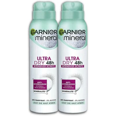 Garnier UltraDry 150ml - Deodorantspray für 48h Schutz Garnier UltraDry 150ml - Deodorantspray für 48h Schutz