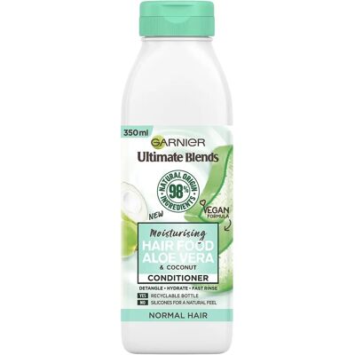 Après-shampooing vegan Garnier Ultimate Blends Aloe Vera - Soins pour cheveux normaux - Publicité Après-shampooing vegan Garnier Ultimate Blends Aloe Vera - Soins pour cheveux normaux - Publicité