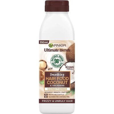 Garnier Ultimate Blends Après-Shampooing Nourrissant à la Noix de Coco pour Cheveux Frisés (350 ml) - Publicité Garnier Ultimate Blends Après-Shampooing Nourrissant à la Noix de Coco pour Cheveux Frisés (350 ml) - Publicité
