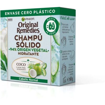 Garnier Original Remedies Coco Aloe Vera Champú Sólido Hidratante - Shampoo Bar Garnier Original Remedies Coco Aloe Vera Champú Sólido Hidratante - Shampoo Bar