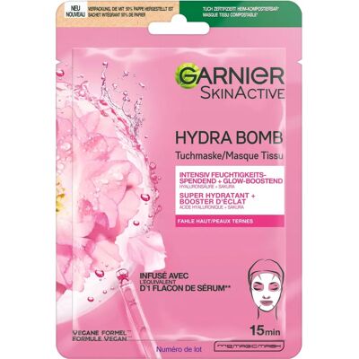Garnier Skin Active Hydra Bomb Tuchmaske - Mit Sakura-Extrakt Garnier Skin Active Hydra Bomb Tuchmaske - Mit Sakura-Extrakt