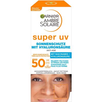 Crème Solaire Anti-Âge Garnier SPF 50 - Protection contre rides et sécheresse Crème Solaire Anti-Âge Garnier SPF 50 - Protection contre rides et sécheresse
