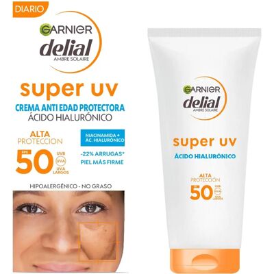 Crème Visage SPF 50 Garnier Delial - Protection solaire Crème Visage SPF 50 Garnier Delial - Protection solaire