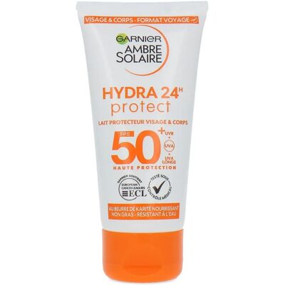 Garnier Ambre Solaire Hydra 24H Protect SPF 50+ Lotion Solaire - Lotion Solaire - Publicité Garnier Ambre Solaire Hydra 24H Protect SPF 50+ Lotion Solaire - Lotion Solaire - Publicité