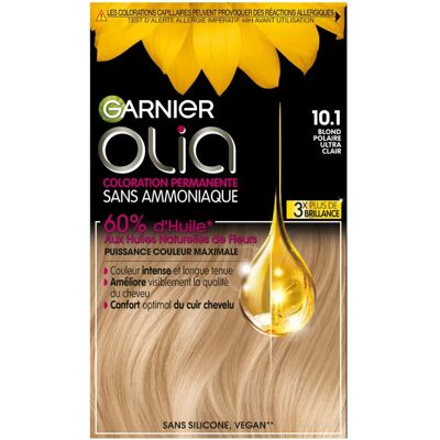 Garnier 10.1 Blond Polaire - Coloration permanente aux huiles naturelles de fleurs - Publicité Garnier 10.1 Blond Polaire - Coloration permanente aux huiles naturelles de fleurs - Publicité