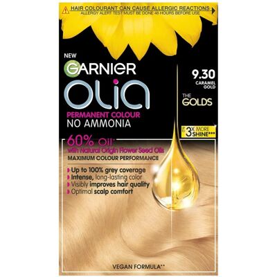 Garnier Olia Caramel Gold Hair Dye - Permanent, 9.30 Garnier Olia Caramel Gold Hair Dye - Permanent, 9.30