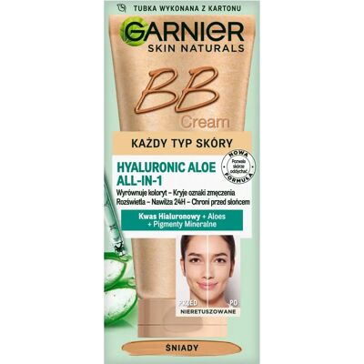Garnier Hyaluronic Aloe All-In-1 BB Creme - Feuchtigkeitscreme, Alle Hauttypen, 50ml Garnier Hyaluronic Aloe All-In-1 BB Creme - Feuchtigkeitscreme, Alle Hauttypen, 50ml
