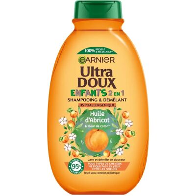 Garnier Ultra DOUX 2en1 shampooing et démêlant enfants - Publicité Garnier Ultra DOUX 2en1 shampooing et démêlant enfants - Publicité