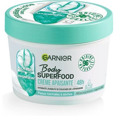 Garnier Body Superfood Aloe vera Magnésium crème apaisante - Crème pour le corps - Publicité Garnier Body Superfood Aloe vera Magnésium crème apaisante - Crème pour le corps - Publicité