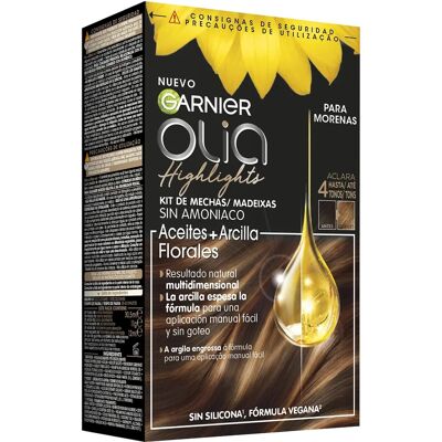 Garnier Olia Highlights #morena 3 U - Kit de coloración capilar Garnier Olia Highlights #morena 3 U - Kit de coloración capilar