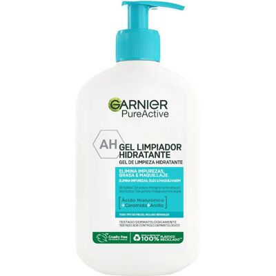 Garnier Pure Active Gel Detergente Viso all'Acido Ialuronico - Gel Purificante all'Argilla Garnier Pure Active Gel Detergente Viso all'Acido Ialuronico - Gel Purificante all'Argilla