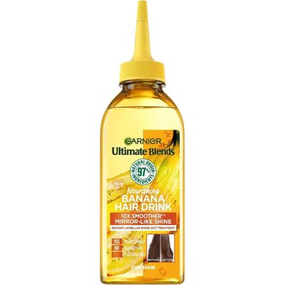 Garnier Garnier Ultimate Blends Après-Shampooing Liquide Nourrissant à la Banane - Cheveux Secs - Publicité Garnier Garnier Ultimate Blends Après-Shampooing Liquide Nourrissant à la Banane - Cheveux Secs - Publicité