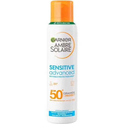 Garnier Ambre Solaire Sensitive Advanced Hypoallergenic Sun Protection Mist SPF 50+ (150 ml) Garnier Ambre Solaire Sensitive Advanced Hypoallergenic Sun Protection Mist SPF 50+ (150 ml)
