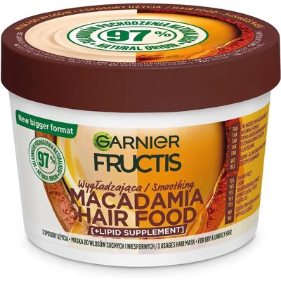 Garnier Fructis Macadamia Hair Food Maschera Lissante - Maschera capillare Garnier Fructis Macadamia Hair Food Maschera Lissante - Maschera capillare