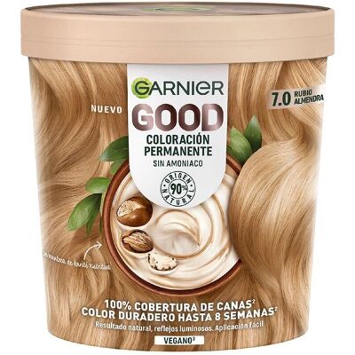 Garnier Good Almond Blonde Permanent Hair Color - Hair Type: Permanent - Shade: 7.0 Almond Blonde - 160mL Garnier Good Almond Blonde Permanent Hair Color - Hair Type: Permanent - Shade: 7.0 Almond Blonde - 160mL