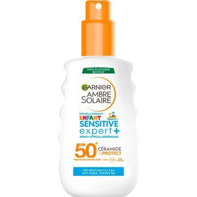 Garnier SPF50+ Spray Hypoallergénique Enfant - Publicité Garnier SPF50+ Spray Hypoallergénique Enfant - Publicité