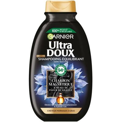 GARNIER - Shampoing équilibrant au charbon magnétique et à l'huile de fleur de nigelle - Shampooing - Publicité GARNIER - Shampoing équilibrant au charbon magnétique et à l'huile de fleur de nigelle - Shampooing - Publicité