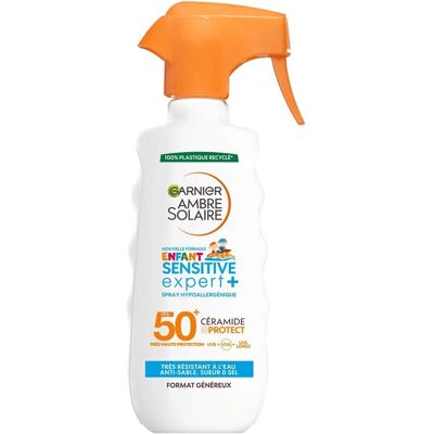 Garnier Ambre Solaire Sensitive Expert + Crème solaire hypoallergénique pour enfants SPF50+ Garnier Ambre Solaire Sensitive Expert + Crème solaire hypoallergénique pour enfants SPF50+