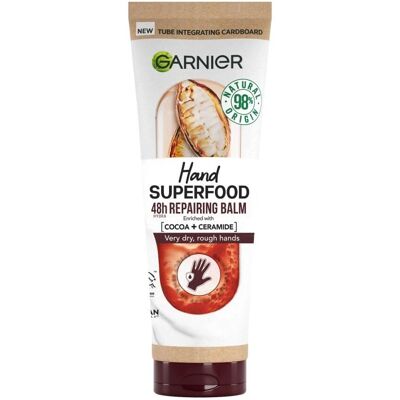 Garnier - Body Superfood Baume Réparateur - 75 ml - Crème pour les mains - Publicité Garnier - Body Superfood Baume Réparateur - 75 ml - Crème pour les mains - Publicité