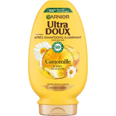 GARNIER Ultra DOUX Après-shampoing Camomille Miel - Publicité GARNIER Ultra DOUX Après-shampoing Camomille Miel - Publicité