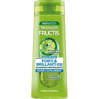 Shampoo Garnier Fructis Fortificante e Lucente 250ml per capelli normali Shampoo Garnier Fructis Fortificante e Lucente 250ml per capelli normali