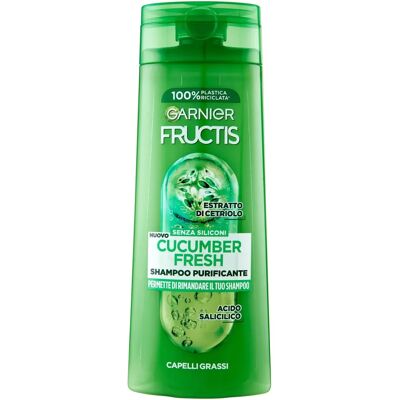 Shampoo Cucumber Fresh Garnier Fructis - Purificante, Nutriente, 250-400ml Shampoo Cucumber Fresh Garnier Fructis - Purificante, Nutriente, 250-400ml